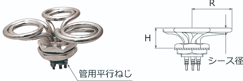 日本 SAKAGUCHI坂口电热 热水管加热器  PIF-1 单相花型加热器